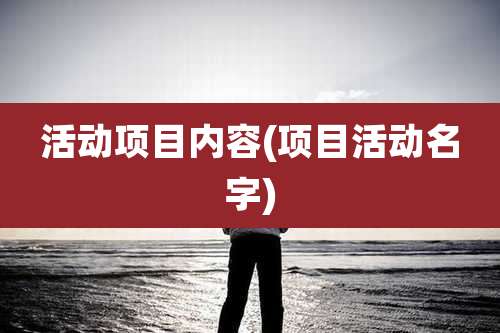 活动项目内容(项目活动名字)