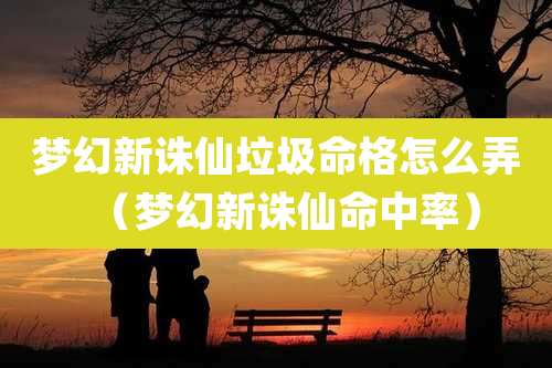 梦幻新诛仙垃圾命格怎么弄（梦幻新诛仙命中率）