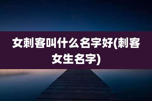 女刺客叫什么名字好(刺客女生名字)