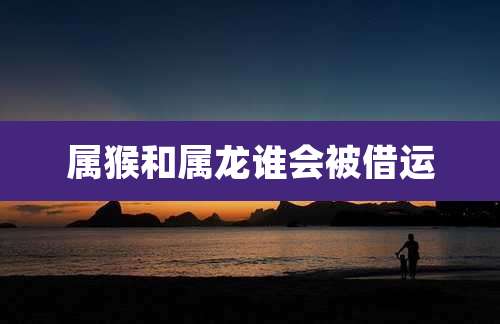 属猴和属龙谁会被借运