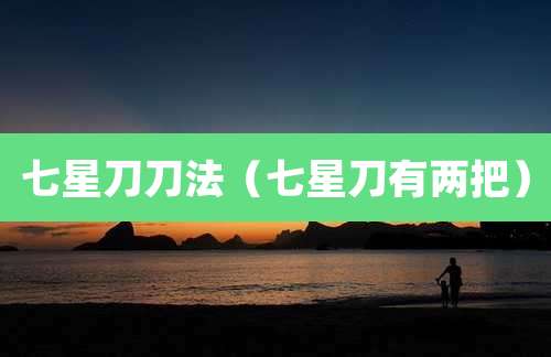七星刀刀法（七星刀有两把）