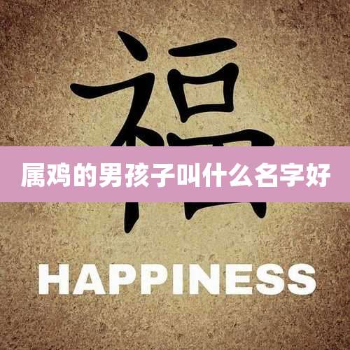 属鸡的男孩子叫什么名字好