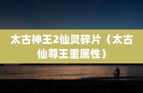 太古神王2仙灵碎片（太古仙尊王重属性）
