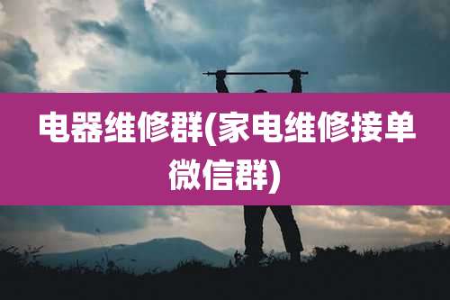 电器维修群(家电维修接单微信群)