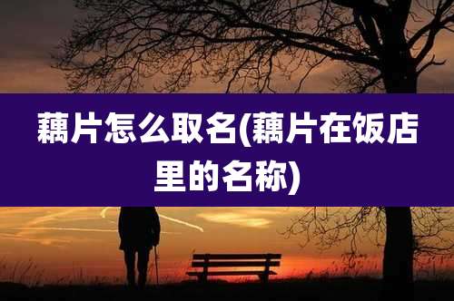 藕片怎么取名(藕片在饭店里的名称)