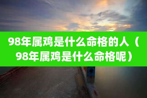 98年属鸡是什么命格的人（98年属鸡是什么命格呢）