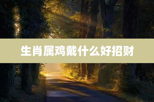 生肖属鸡戴什么好招财