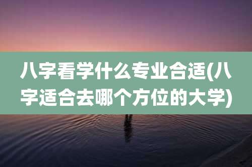 八字看学什么专业合适(八字适合去哪个方位的大学)