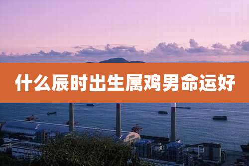 什么辰时出生属鸡男命运好