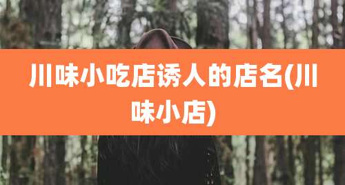 川味小吃店诱人的店名(川味小店)