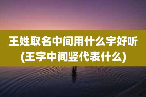 王姓取名中间用什么字好听(王字中间竖代表什么)