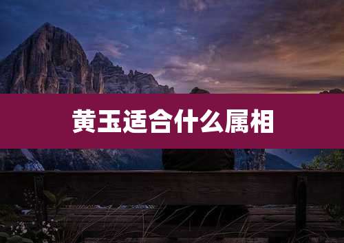 黄玉适合什么属相