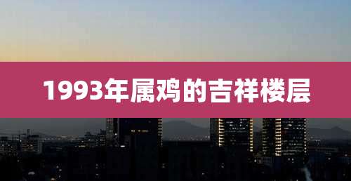 1993年属鸡的吉祥楼层