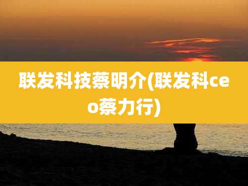 联发科技蔡明介(联发科ceo蔡力行)