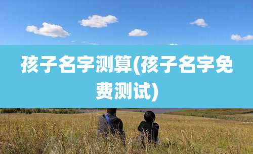 孩子名字测算(孩子名字免费测试)