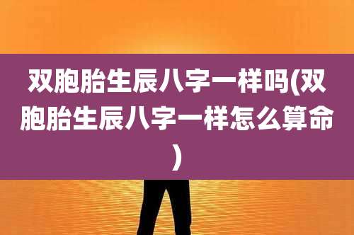 双胞胎生辰八字一样吗(双胞胎生辰八字一样怎么算命)