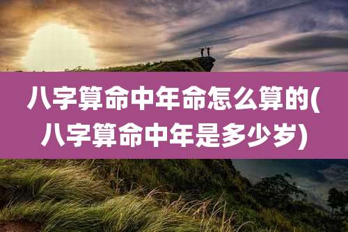 八字算命中年命怎么算的(八字算命中年是多少岁)