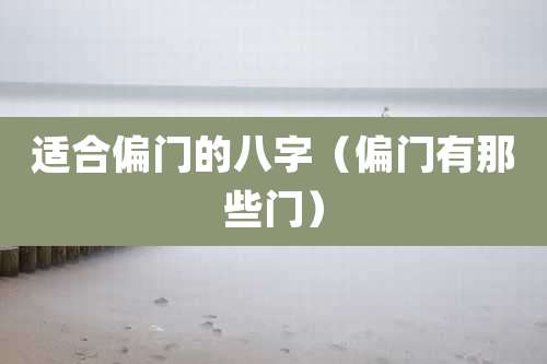 适合偏门的八字(偏门有那些门)