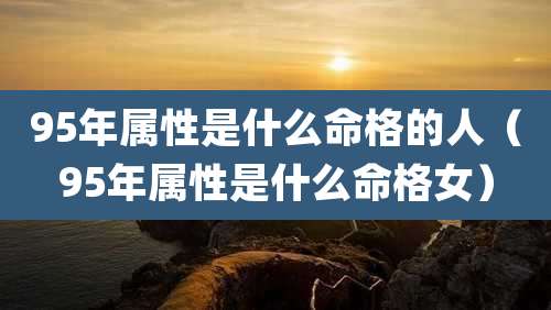 95年属性是什么命格的人(95年属性是什么命格女)