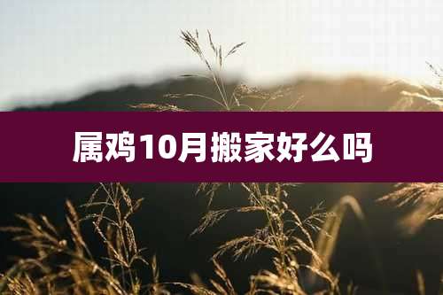 属鸡10月搬家好么吗