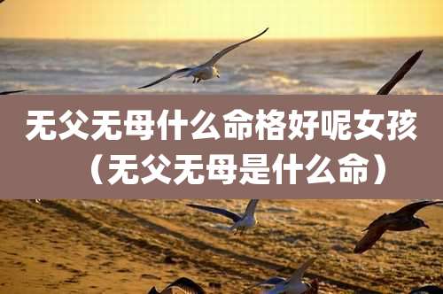 无父无母什么命格好呢女孩(无父无母是什么命)
