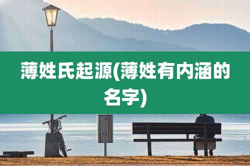 薄姓氏起源(薄姓有内涵的名字)