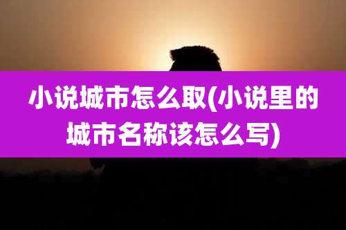 小说城市怎么取(小说里的城市名称该怎么写)
