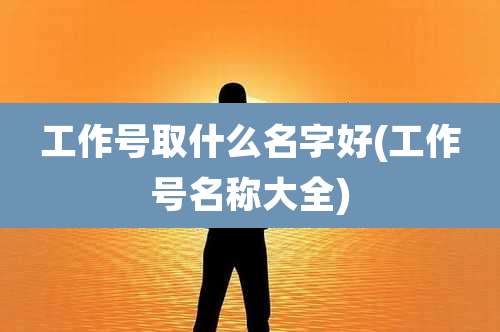 工作号取什么名字好(工作号名称大全)