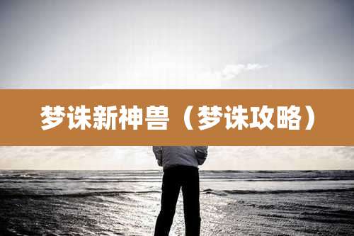 梦诛新神兽(梦诛攻略)