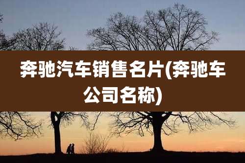 奔驰汽车销售名片(奔驰车公司名称)