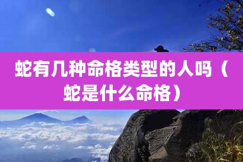 蛇有几种命格类型的人吗(蛇是什么命格)