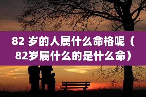 82 岁的人属什么命格呢(82岁属什么的是什么命)