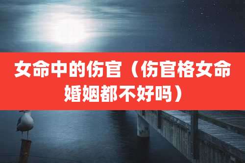 女命中的伤官(伤官格女命婚姻都不好吗)