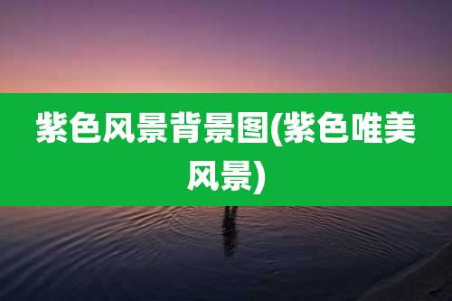 紫色风景背景图(紫色唯美风景)