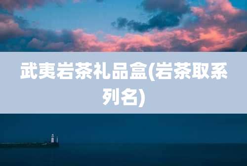 武夷岩茶礼品盒(岩茶取系列名)