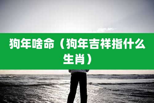 狗年啥命(狗年吉祥指什么生肖)