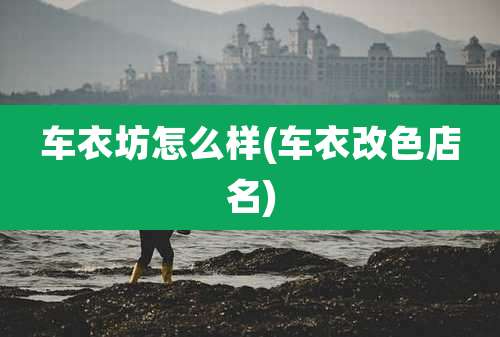 车衣坊怎么样(车衣改色店名)