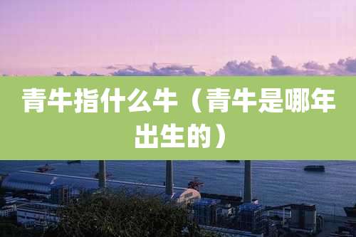 青牛指什么牛(青牛是哪年出生的)