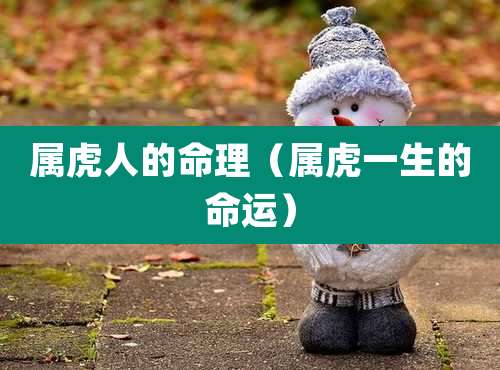 属虎人的命理(属虎一生的命运)