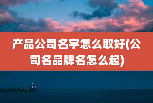 产品公司名字怎么取好(公司名品牌名怎么起)