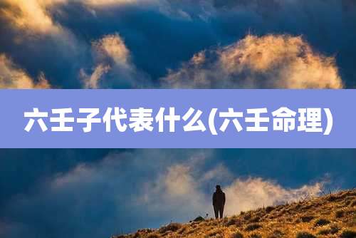 六壬子代表什么(六壬命理)