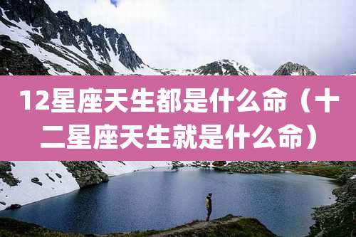 12星座天生都是什么命(十二星座天生就是什么命)