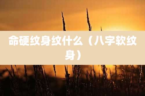 命硬纹身纹什么(八字软纹身)
