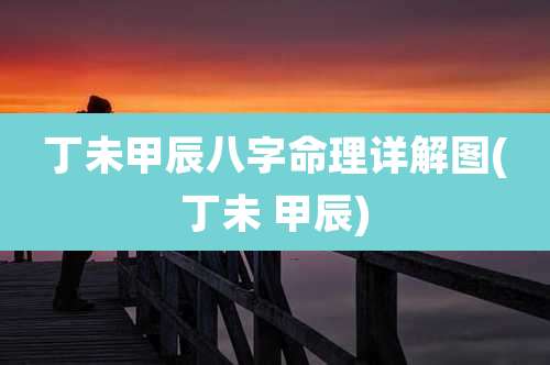 丁未甲辰八字命理详解图(丁未 甲辰)