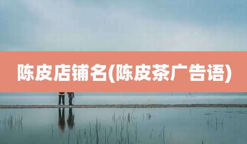 陈皮店铺名(陈皮茶广告语)