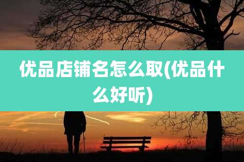 优品店铺名怎么取(优品什么好听)