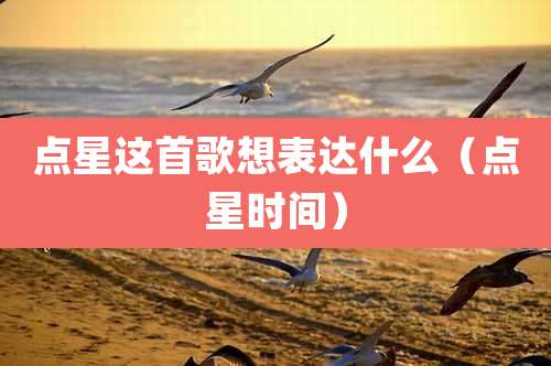 点星这首歌想表达什么(点星时间)
