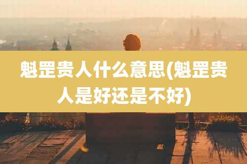 魁罡贵人什么意思(魁罡贵人是好还是不好)