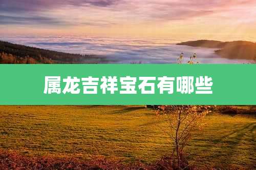 属龙吉祥宝石有哪些