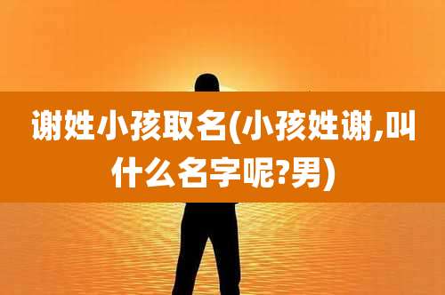 谢姓小孩取名(小孩姓谢,叫什么名字呢?男)